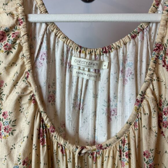 Christy Dawn Floral Maxi Dress in Cream and Pink - Picture 6 of 16